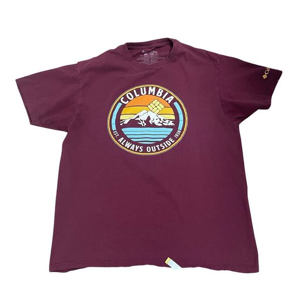 Columbia Mens Size Large Graphic Tee Short Sleeve Outdoors Casual - Picture 1 of 2